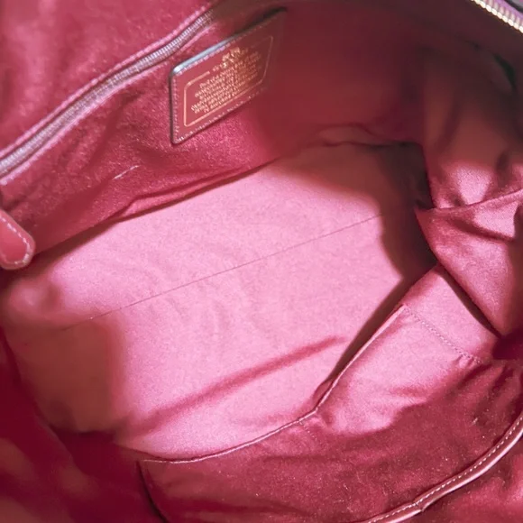 Coach Burgundy Leather & Suede Shoulder Bag – Like New - Picture 8 of 10